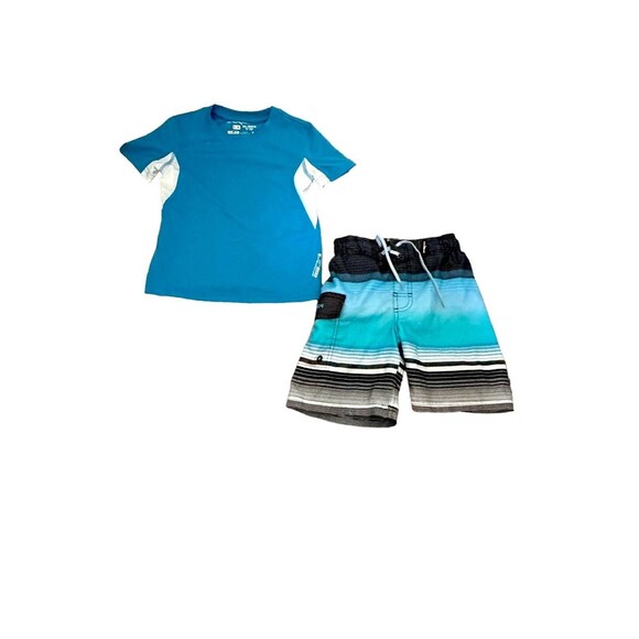 ZeroXposur Boys Swim Rashguard Top UPF 50+ and Swim Trunks Sz Small (4) - Picture 4 of 6